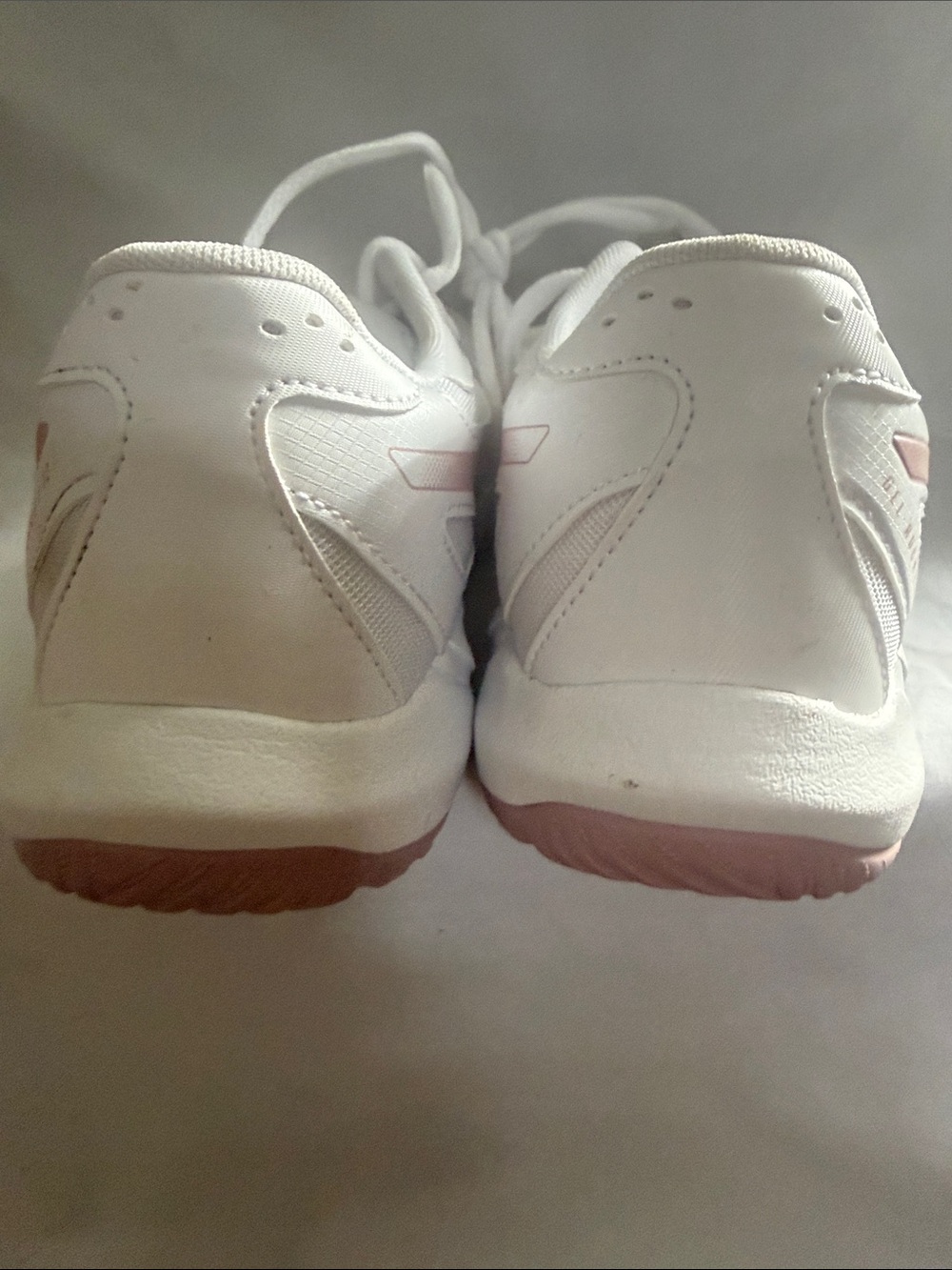 Asics Gel-Rocket 12 White and Light Pink Women's Athletic Sneakers - Picture 4 of 9